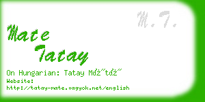 mate tatay business card